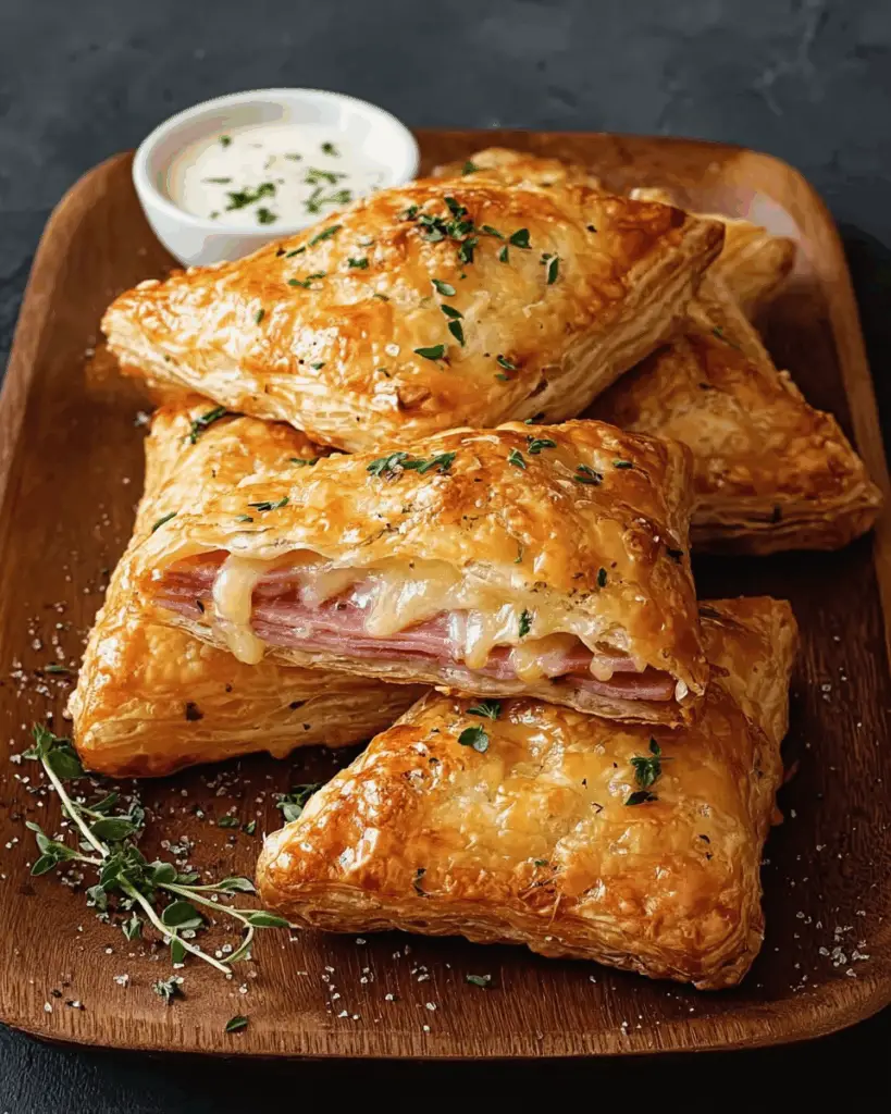Ham and Cheese Puff Pastry Pockets – Flaky, Buttery & Delicious!