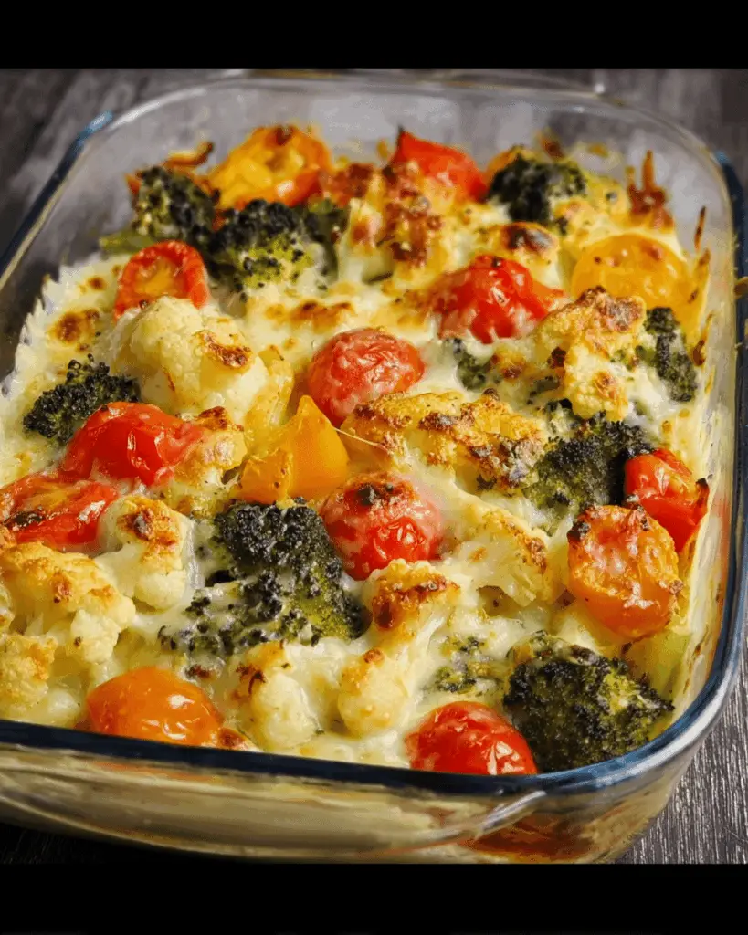 Broccoli and Cauliflower Frittata with Mozzarella