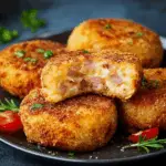 Potato Patties with Ham & Cheese 4 Potato Patties with Ham & Cheese