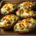 Twice-Baked Spinach and Cheese Stuffed Potatoes