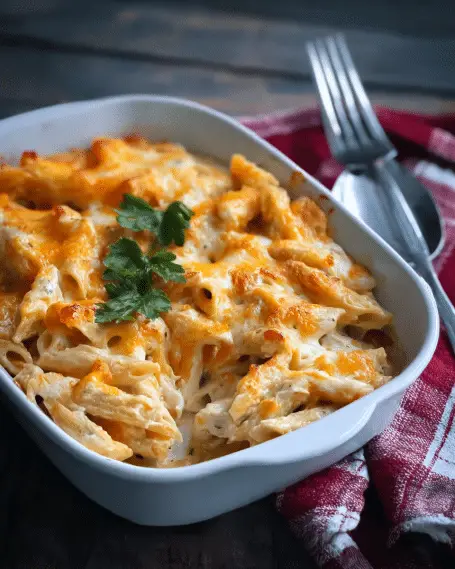 Buffalo Chicken Baked Ziti