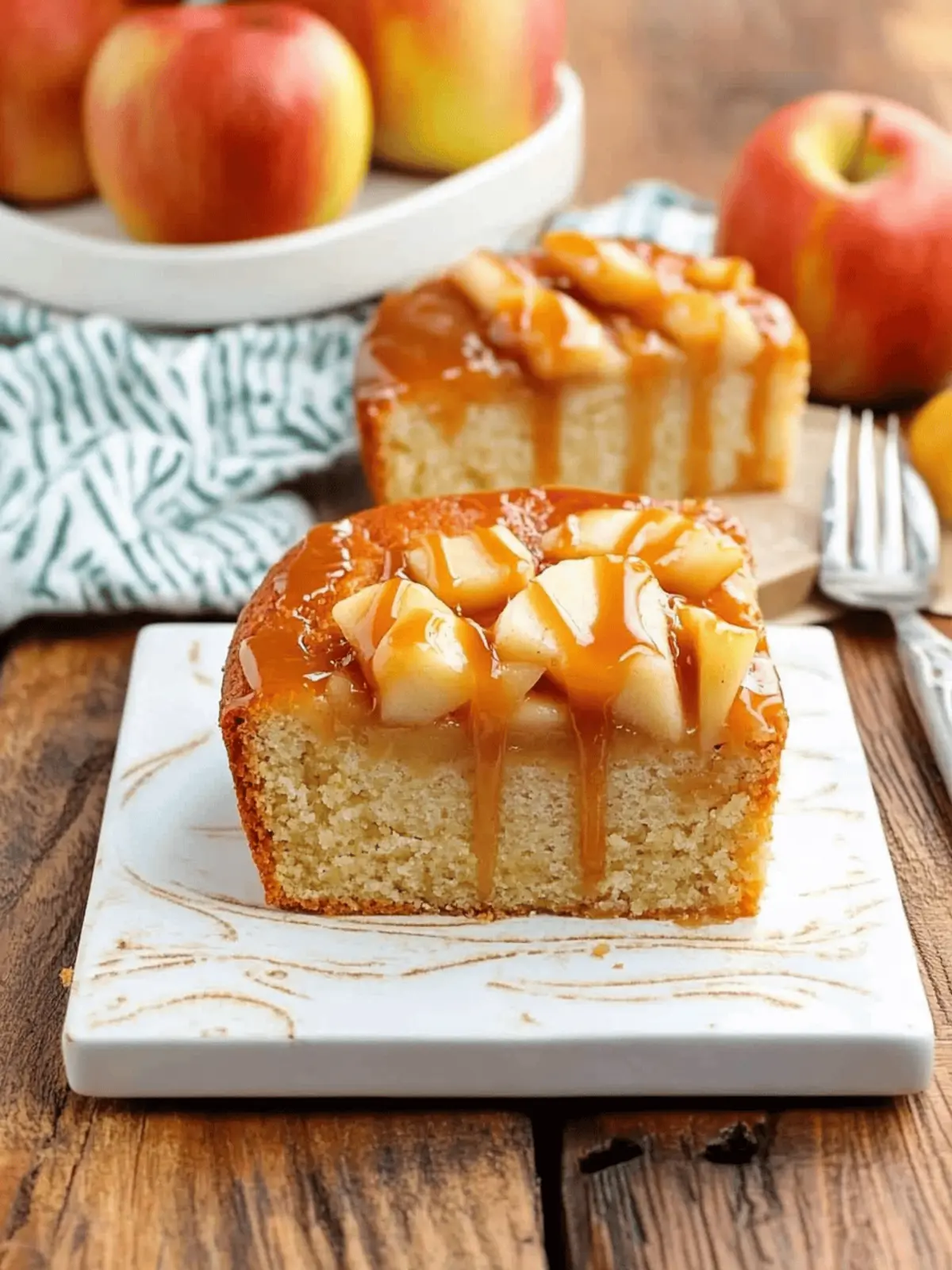 Tagirish Apple Cake With Caramel Sauce