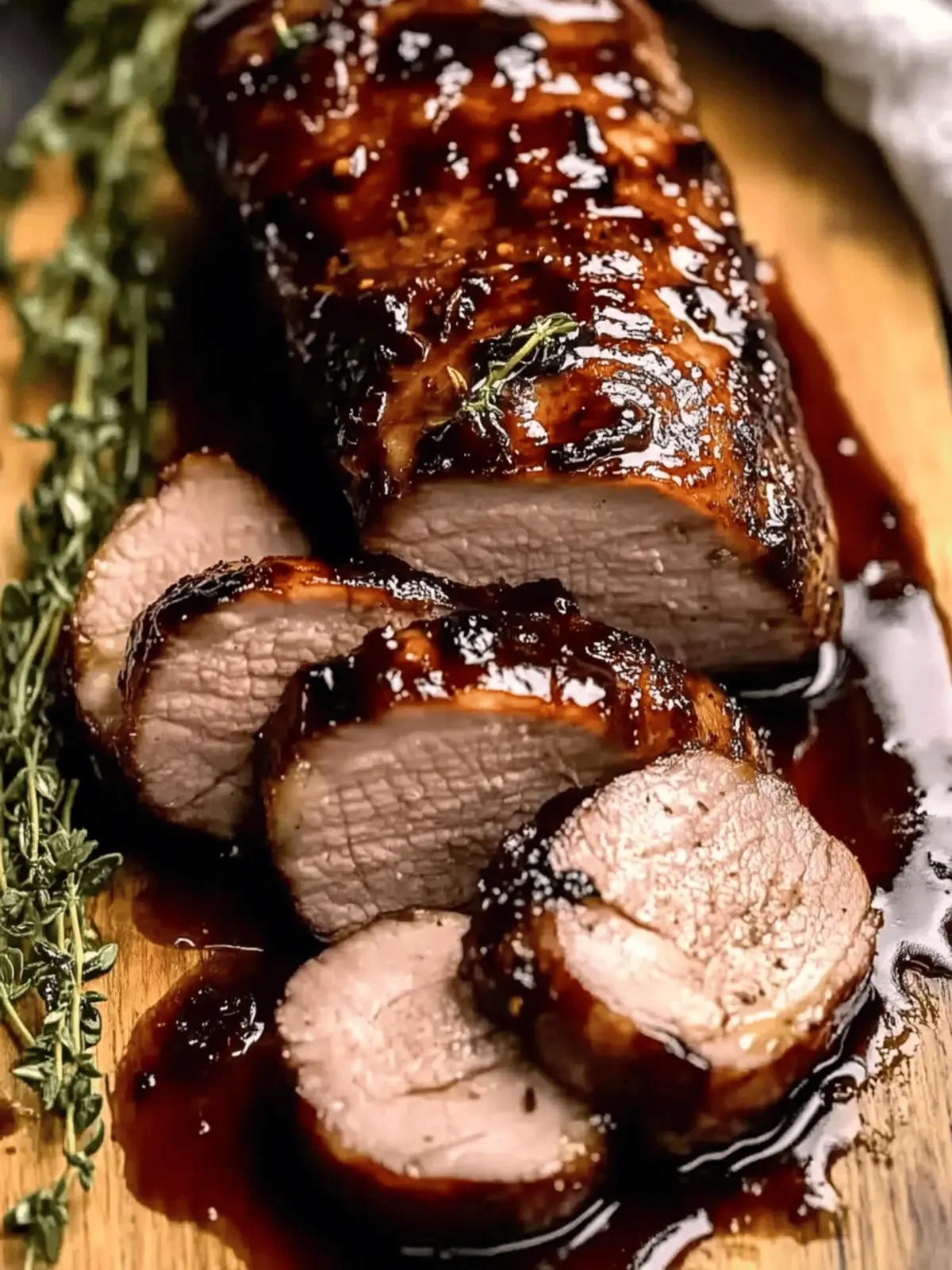 Savory Balsamic Glazed Pork Tenderloin