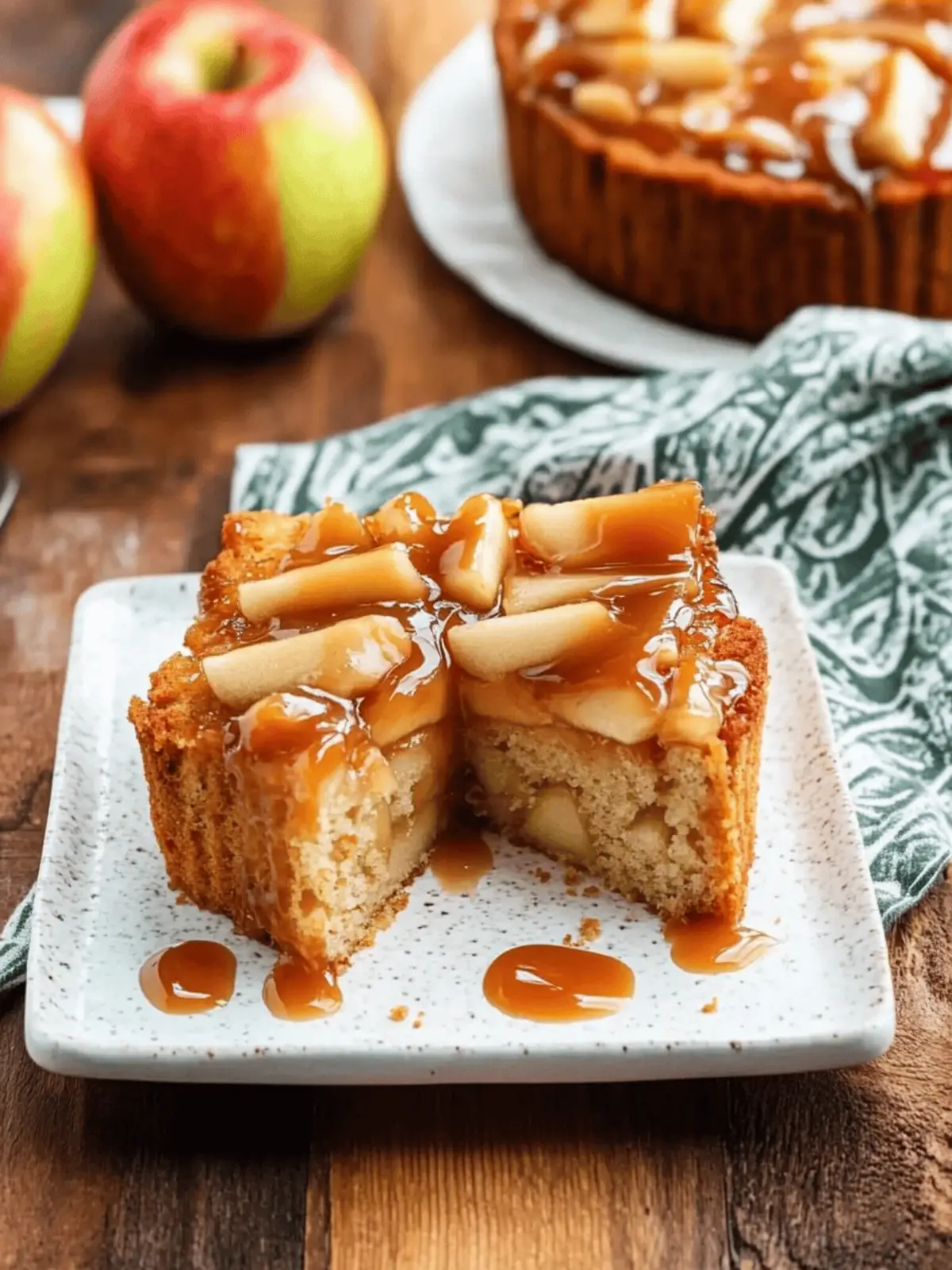 Tagirish Apple Cake With Caramel Sauce