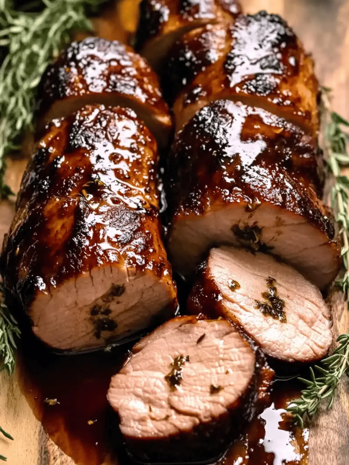 Savory Balsamic Glazed Pork Tenderloin